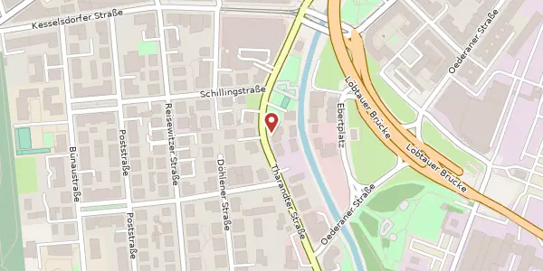 Karte der Umgebung von Tharandter Straße 5, 01059 Dresden