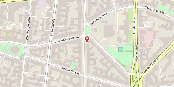 Karte der Umgebung von Fasanenstraße 61, 10719 Berlin