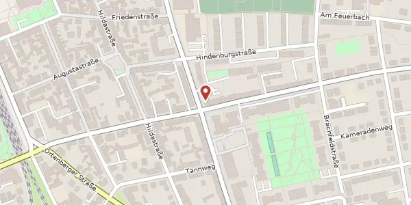 Karte der Umgebung von Moltkestraße 27, 77654 Offenburg