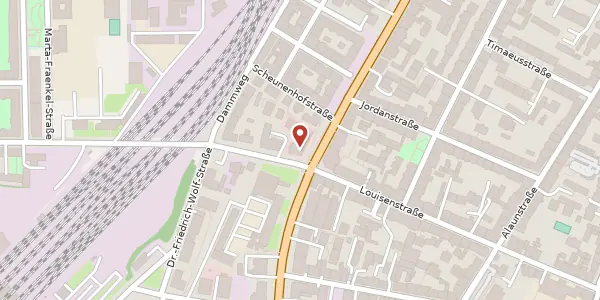 Karte der Umgebung von Königsbrücker Straße 31 - 33, 01099 Dresden
