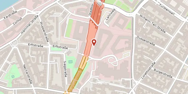 Karte der Umgebung von Völklinger Str. 2, 40219 Düsseldorf