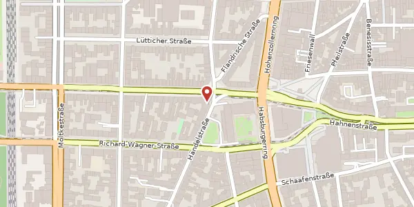 Karte der Umgebung von Aachener Str. 1, 50674 Köln