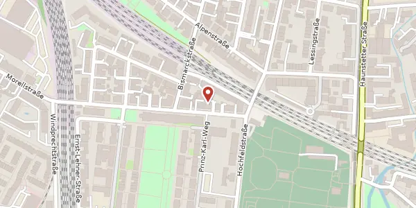 Karte der Umgebung von Von-der-Tann-Str. 40, 86159 Augsburg