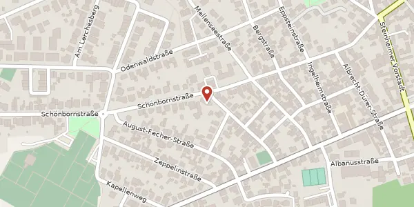Karte der Umgebung von Dalbergstraße 30, 63456 Hanau