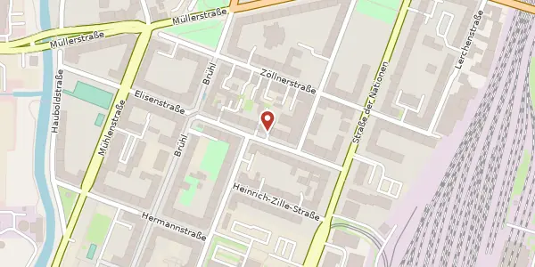 Karte der Umgebung von Elisenstraße 10, 09111 Chemnitz