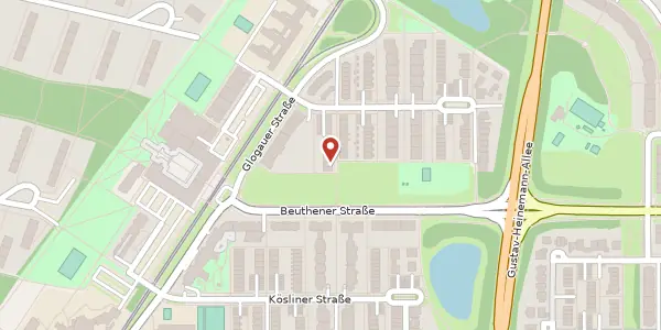 Karte der Umgebung von Lauenburger Straße 26, 76139 Karlsruhe