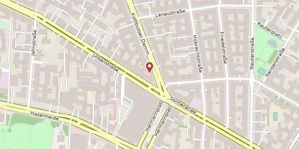 Karte der Umgebung von Kottbusser Damm 36, 10967 Berlin
