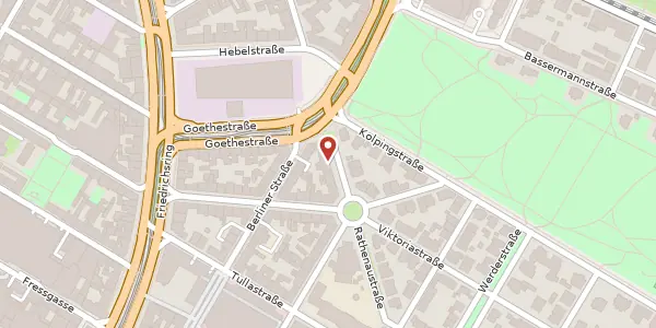 Karte der Umgebung von Rathenaustr. 4, 68165 Mannheim