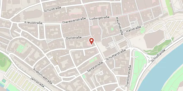 Karte der Umgebung von Rathausplatz 1, 85049 Ingolstadt