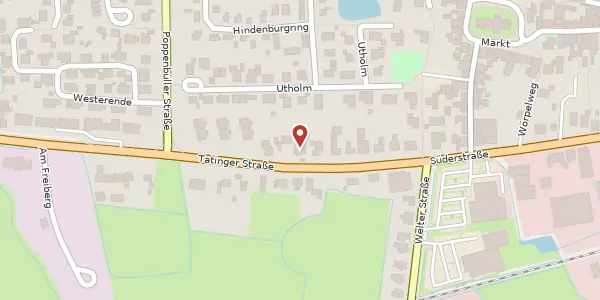 Karte der Umgebung von Tatinger Straße 20, 25836 Garding