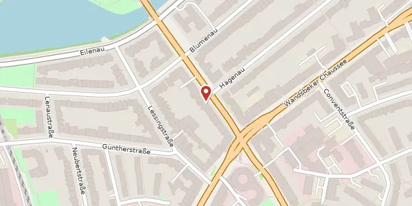 Karte der Umgebung von Wartenau 9 a, 22089 Hamburg