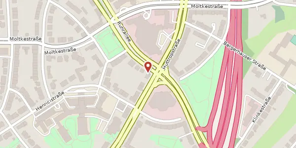 Karte der Umgebung von Ruhrallee 74, 45138 Essen