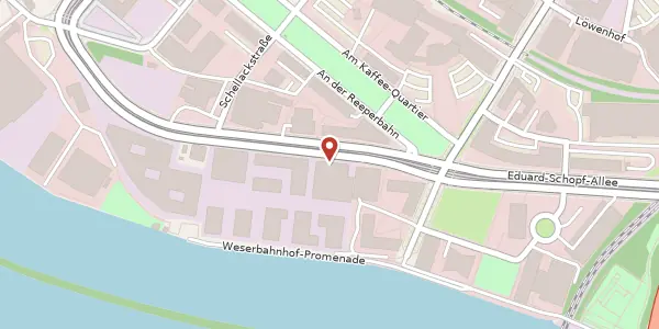 Karte der Umgebung von Auf der Muggenburg 2, 28217 Bremen