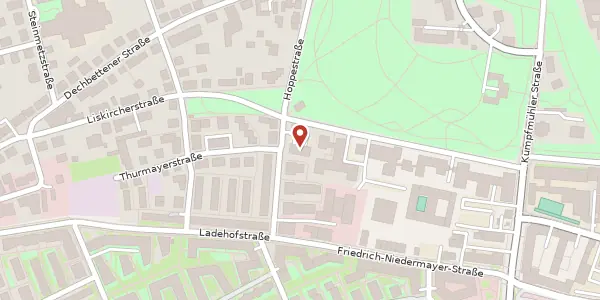 Karte der Umgebung von Hoppestraße 7, 93049 Regensburg