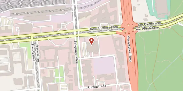 Karte der Umgebung von Hans-Böckler-Allee 26, 30173 Hannover