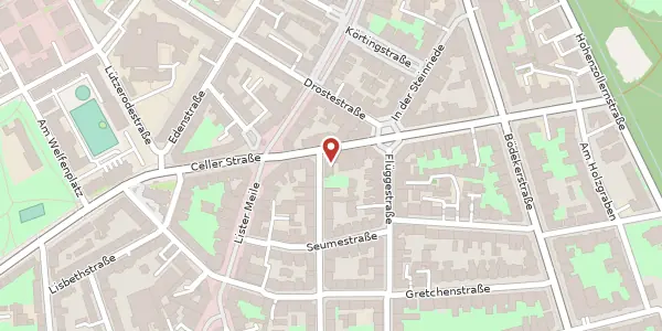 Karte der Umgebung von Wedekindstraße 4, 30161 Hannover
