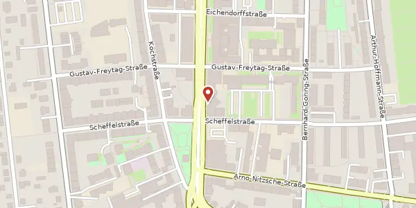 Karte der Umgebung von Karl-Liebknecht-Straße 153 - 155, 04277 Leipzig
