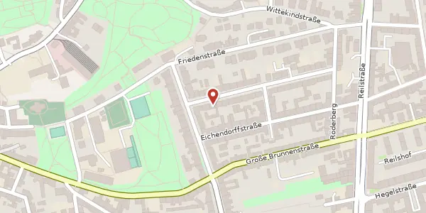 Karte der Umgebung von Körnerstraße 17, 06114 Halle (Saale)