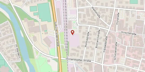 Karte der Umgebung von Bahnhofplatz 5, 87527 Sonthofen