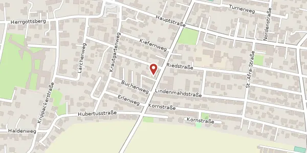 Karte der Umgebung von Radegundisstraße 12, 86391 Stadtbergen