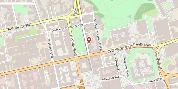 Karte der Umgebung von Mathildenplatz 4, 64283 Darmstadt