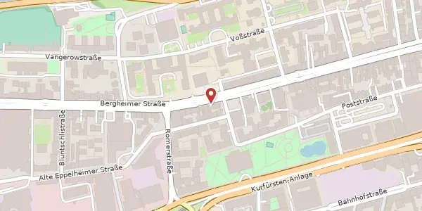 Karte der Umgebung von Bergheimer Straße 73, 69115 Heidelberg