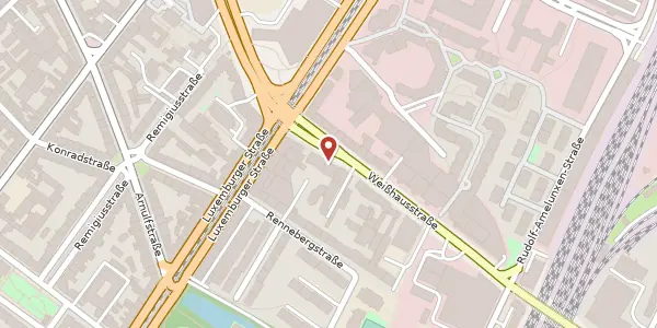 Karte der Umgebung von Weißhausstr. 23, 50939 Köln
