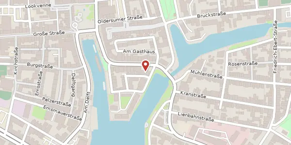 Karte der Umgebung von Faldernstr. 26, 26725 Emden