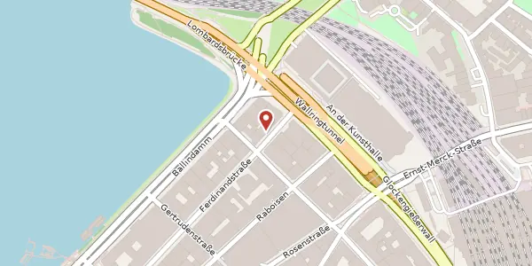 Karte der Umgebung von Ferdinandstraße 6, 20095 Hamburg