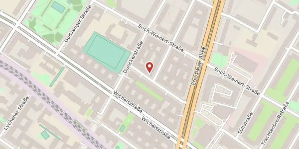 Karte der Umgebung von Zelterstraße 10, 10439 Berlin