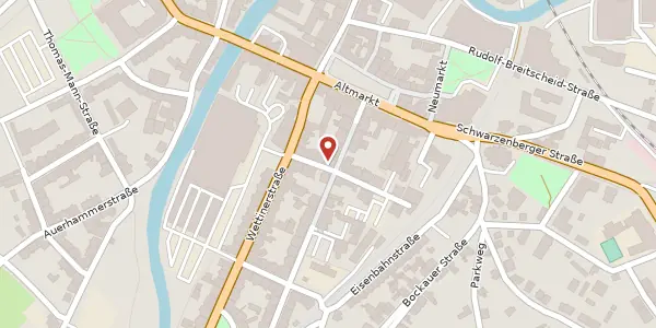 Karte der Umgebung von Ernst-Bauch-Straße 7, 08280 Aue