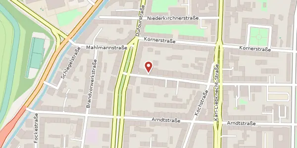 Karte der Umgebung von Schenkendorfstraße 1, 04275 Leipzig