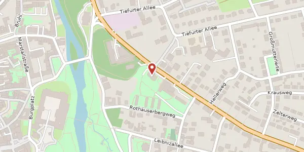 Karte der Umgebung von Jenaer Straße 2 b, 99425 Weimar