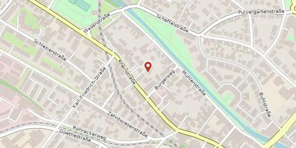 Karte der Umgebung von Rheinstraße 64b, 76275 Ettlingen