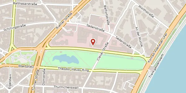 Karte der Umgebung von Theodor-Heuss-Ring 13-15, 50668 Köln