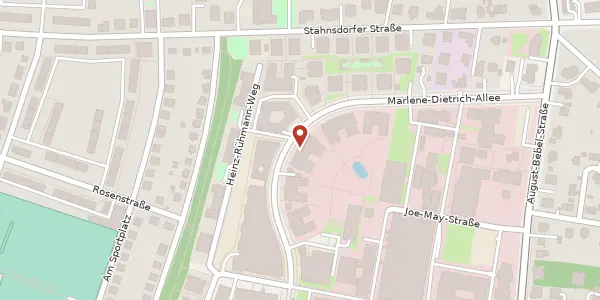 Karte der Umgebung von Marlene-Dietrich-Allee 16, 14482 Potsdam