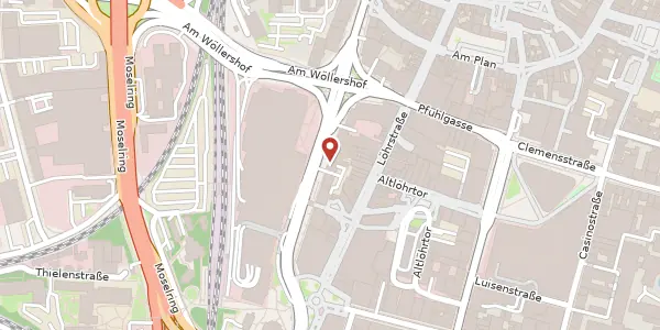 Karte der Umgebung von Hohenfelder Straße 17-19, 56068 Koblenz
