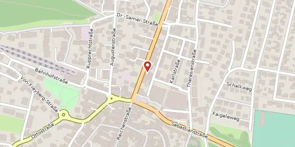 Karte der Umgebung von Augsburger Str. 6, 87629 Füssen