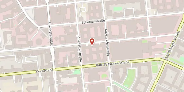 Karte der Umgebung von Zimmerstraße 26-27, 10969 Berlin