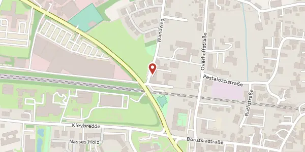 Karte der Umgebung von Wandweg 1, 44149 Dortmund