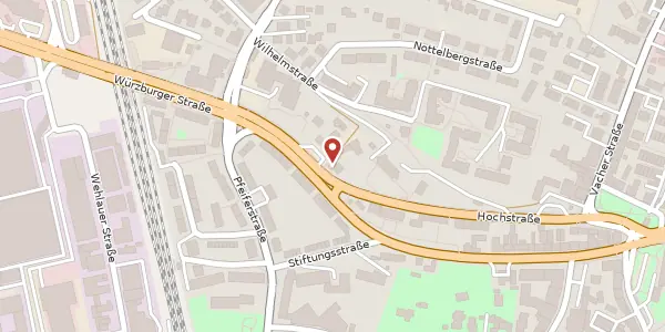 Karte der Umgebung von Würzburger Straße 100, 90766 Fürth