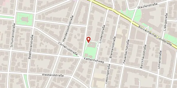 Karte der Umgebung von Arndtstr. 28, 60325 Frankfurt