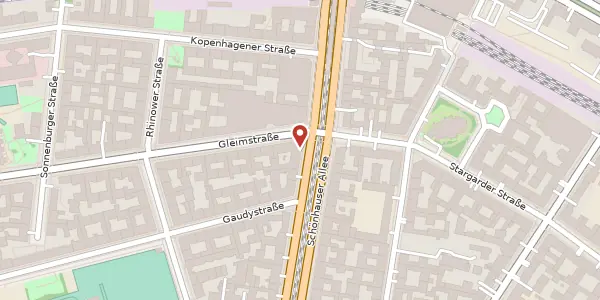 Karte der Umgebung von Schönhauser Allee 124, 10437 Berlin