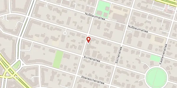 Karte der Umgebung von Kirschenallee 12A, 14050 Berlin