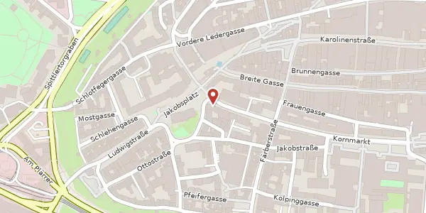 Karte der Umgebung von Dr.-Kurt-Schumacher-Str. 25, 90402 Nürnberg