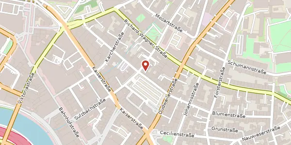 Karte der Umgebung von Beethovenstraße 13, 66111 Saarbrücken
