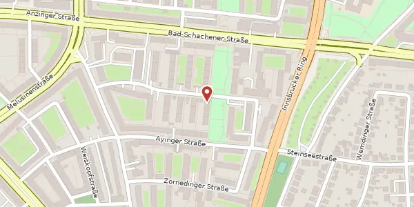 Karte der Umgebung von Rupertigaustr. 32, 81671 München