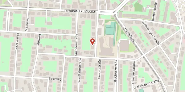 Karte der Umgebung von Kunoldstraße 72, 34131 Kassel