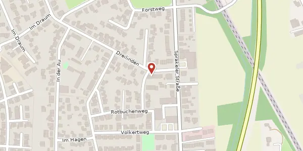 Karte der Umgebung von Dreilinden 3 f, 48159 Münster