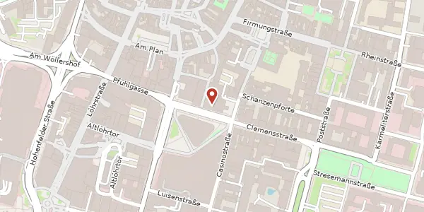 Karte der Umgebung von Clemensstraße 26-30, 56068 Koblenz